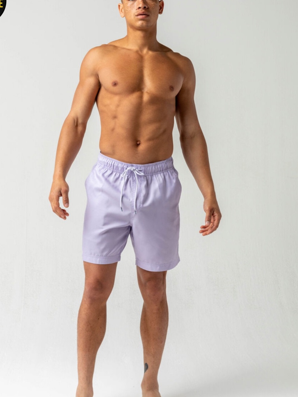 👗C/Y/A Men's Lavender volley shorts with water activated print